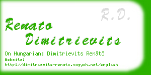 renato dimitrievits business card