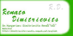 renato dimitrievits business card